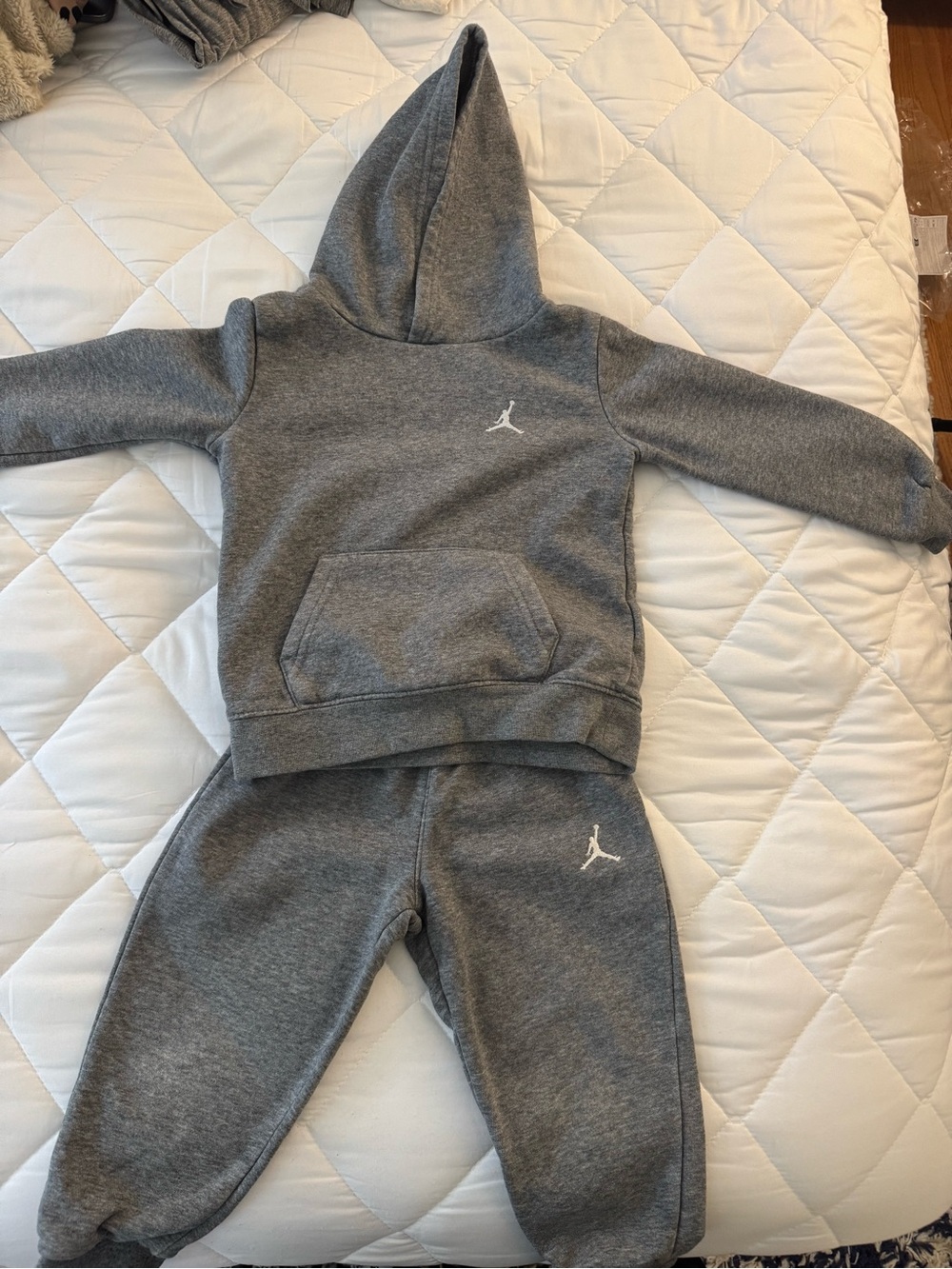 Air Jordan Gray Sweatsuit - Size 3T